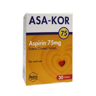 Zeino Pharma Asa-Kor 75mg Enteric Coated Tablets, Pack of 30's