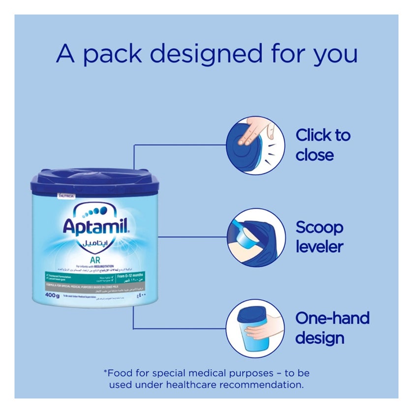 Aptamil AR Anti Regurgitation Infant Milk Formula For 0 To 12 Months 400g