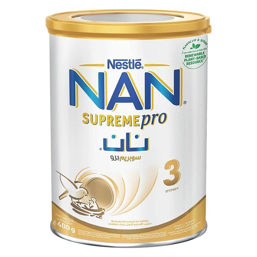 Nestle NAN Supreme Pro Stage 3 Toddlers Milk Formula For 1 To 3 Years 400g