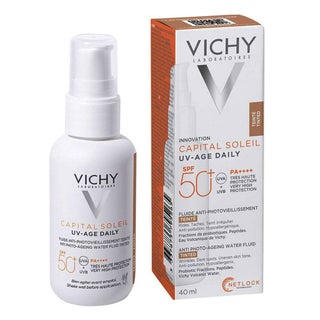 Vichy Capital Soleil UV-Age Daily SPF50+ PA++++ Tinted Anti Ageing Fluid Sunscreen With Niacinamide 40ml
