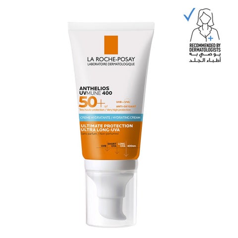 لا روش بوزيه أنتيليوس يو في موني 400 واقي شمس مرطب خالي من العطور SPF50+ 50 مل