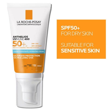 لا روش بوزيه أنتيليوس يو في موني 400 واقي شمس مرطب خالي من العطور SPF50+ 50 مل