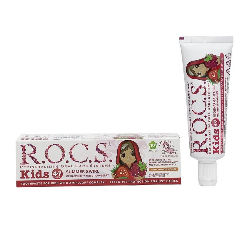 R.O.C.S. Kids 4-7 Summer Swirl Toothpaste 35ml