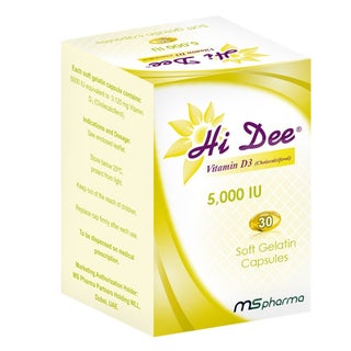 Hi Dee Vitamin D3 5000IU Soft Gelatin Capsules, Pack of 30's