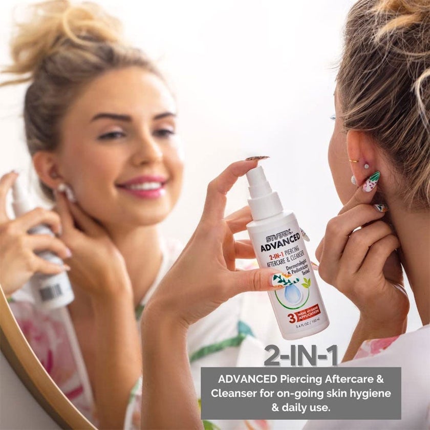 Studex Advanced 2-IN-1 Piercing Aftercare & Cleanser 100ml