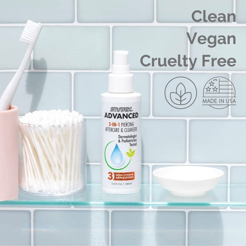 Studex Advanced 2-IN-1 Piercing Aftercare & Cleanser 100ml