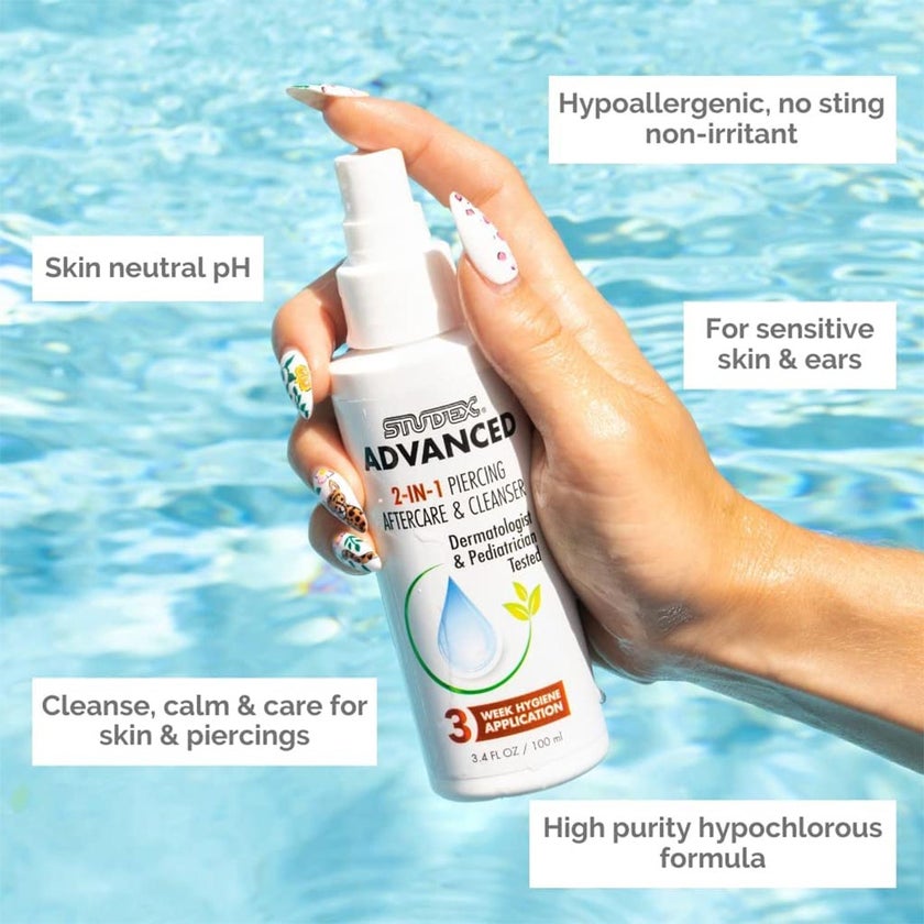 Studex Advanced 2-IN-1 Piercing Aftercare & Cleanser 100ml