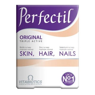 Vitabiotics Perfectil Original Triple Active Tablets With Biotin, Zinc & Selenium For Skin, Hair & Nails, Pack of 90's