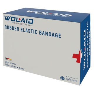 Wolaid Rubber Elastic Bandages 7.5cm* 4m, Pack of 12’s 