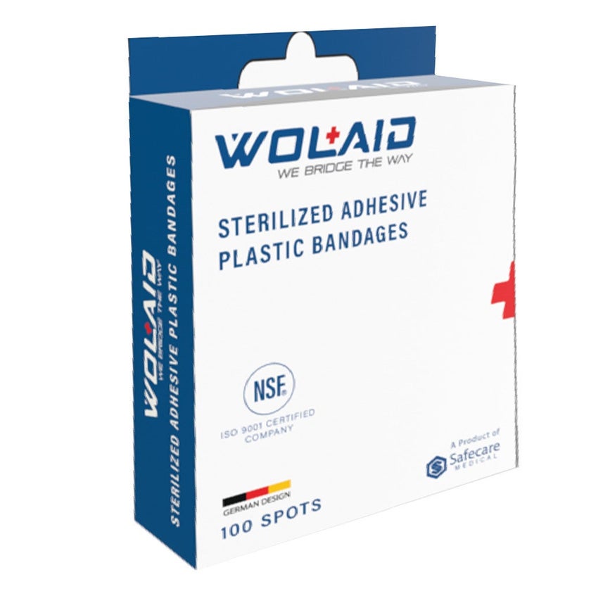 Wolaid Sterilized Adhesive Plastic Spot Bandages, Pack of 100's