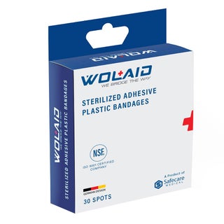 Wolaid Sterilized Adhesive Plastic Spot Bandages, Pack of 30’s