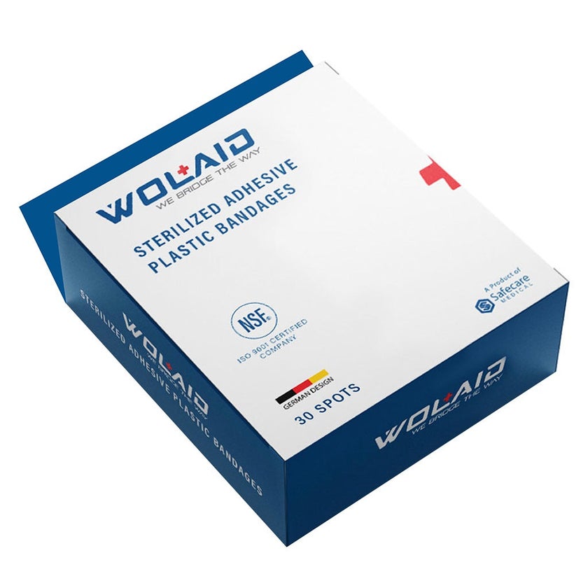 Wolaid Sterilized Adhesive Plastic Spot Bandages, Pack of 30’s