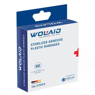 Wolaid Sterilized Adhesive Plastic Bandages 19*75mm, Pack of 100’s