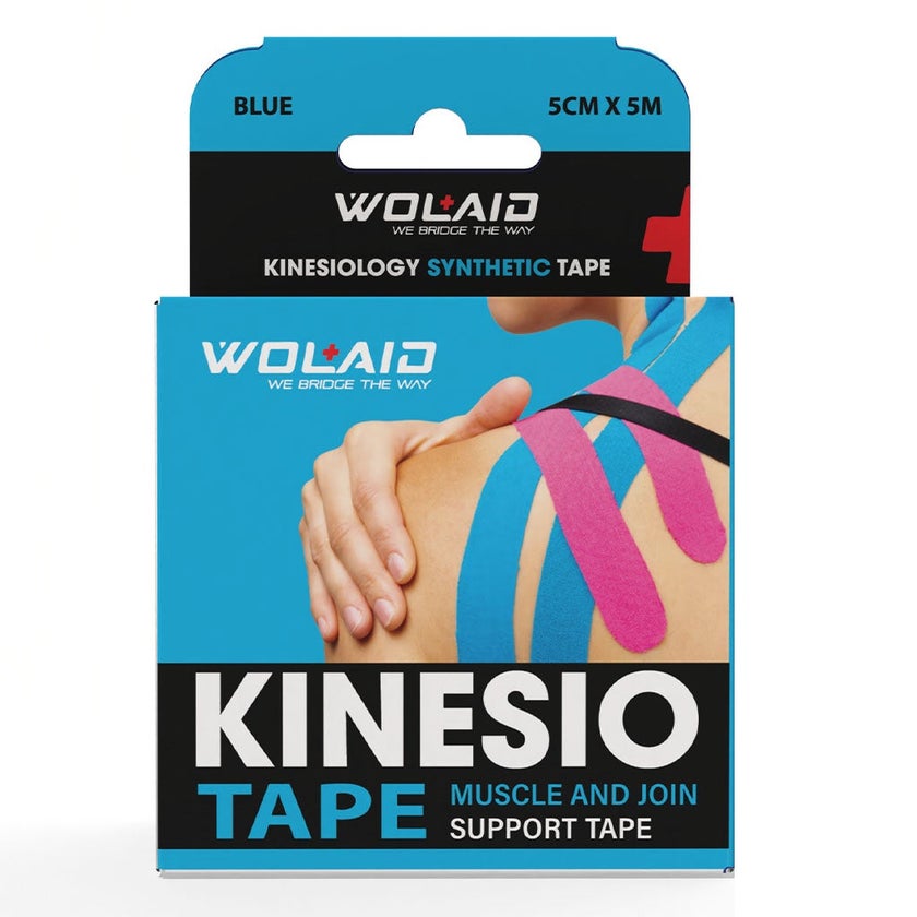 Wolaid Kinesiology Synthetic Tape 5cm For Muscle & Joint Support - Assorted Color, Pack of 1’s 