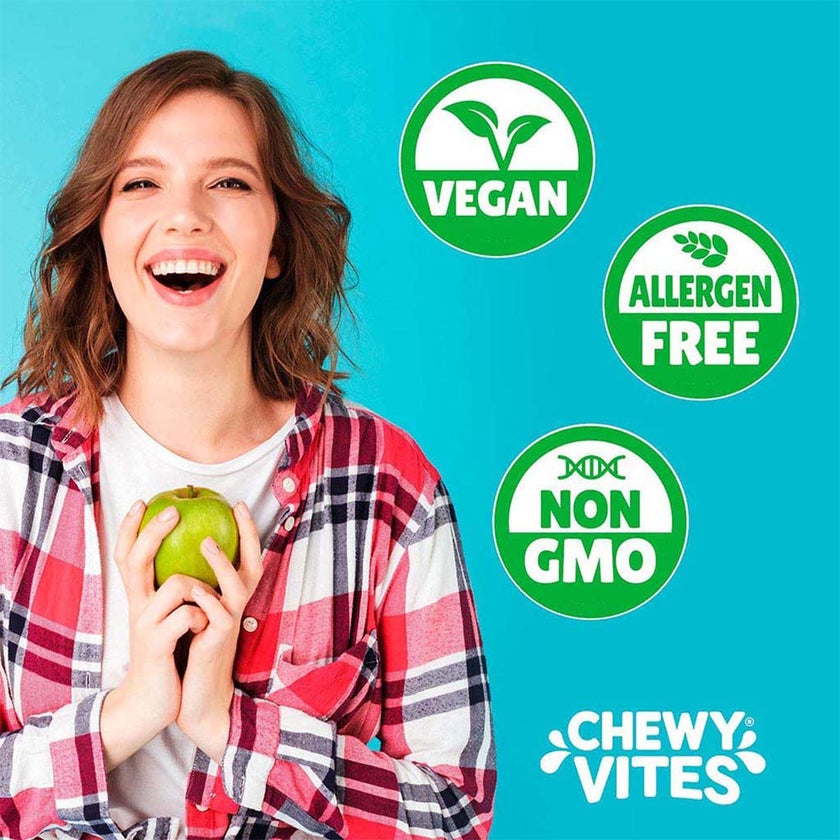 Chewy Vites Superfoods Apple Cider Vinegar Adult Gummies, Value Pack of 2 x 60’s 
