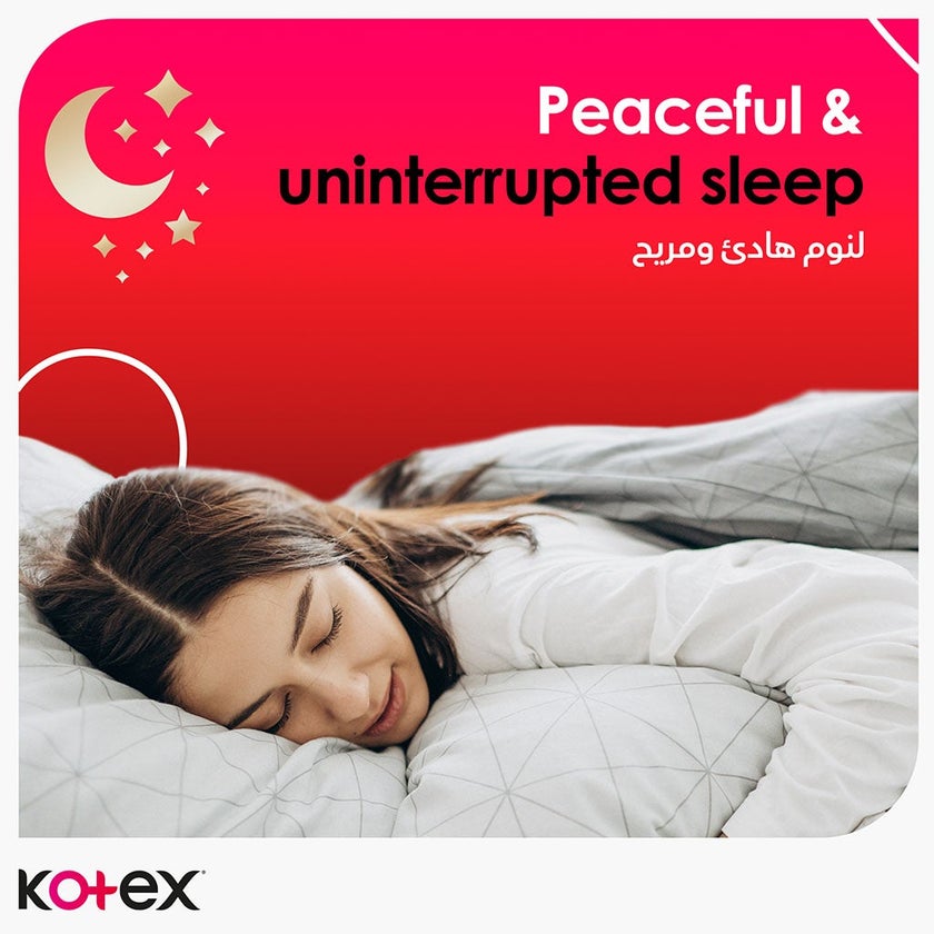 Kotex Maxi Protect Thick Sanitary Pads With Wings For Overnight Protection, Pack of 24's