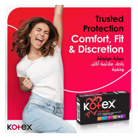 Kotex Total Confidence Tampons Mini, Pack of 16's