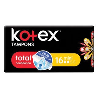 Kotex Total Confidence Tampons Mini, Pack of 16's