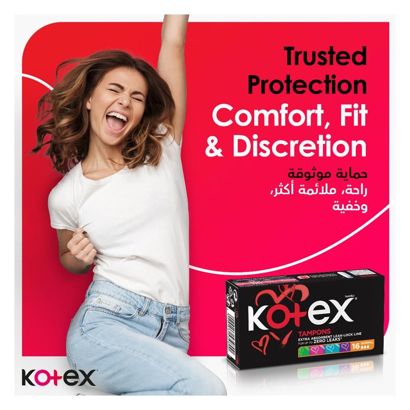 Kotex Total Confidence Tampons Normal, Pack of 16's