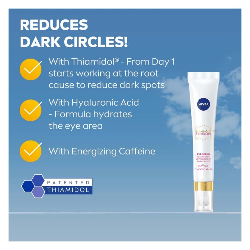 Nivea Luminous630 Even Glow Eye Serum For Dark Circles 15ml