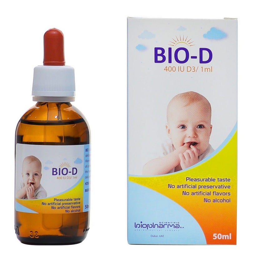 Bio-D Vitamin D3 400 IU/ml Oral Drops 50ml