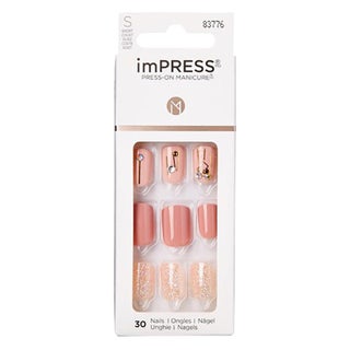 Kiss imPRESS Press On Manicure Fine Lines Short KIM015C, Pack of 30's