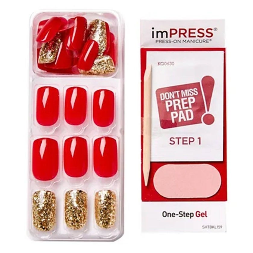 Kiss imPRESS Press On Manicure Memories Medium KIMM08C, Pack of 30's