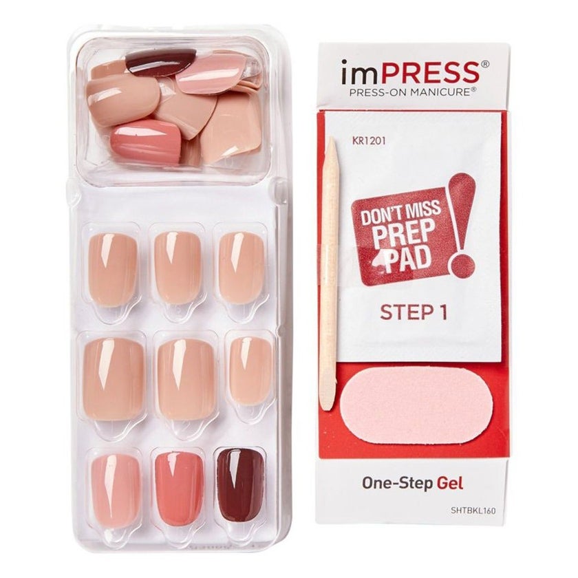 Kiss imPRESS Press On Manicure Before Sunset Short, Pack of 30's
