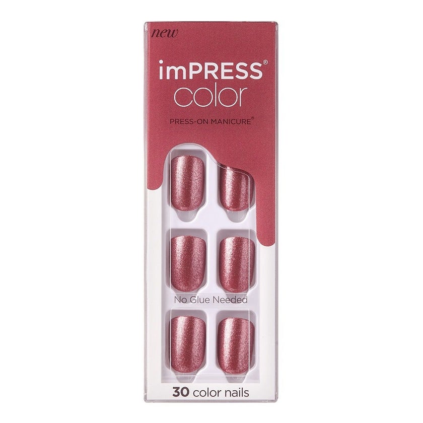 Kiss imPRESS Color Press On Manicure Peanut Pink, Pack of 30's