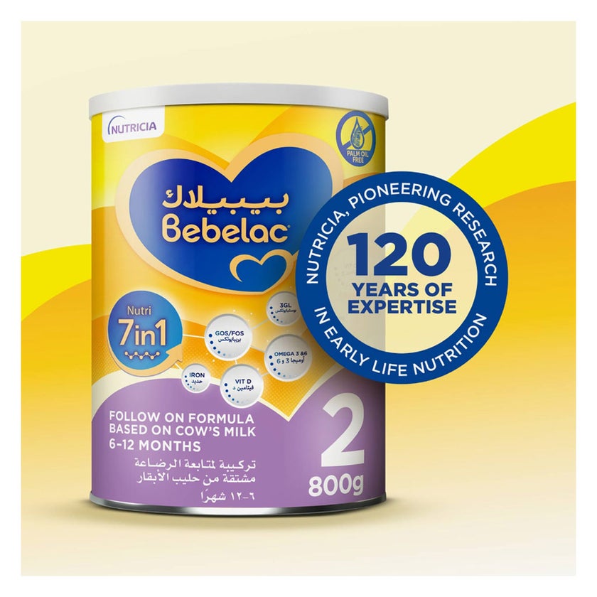 Bebelac Nutri 7 In 1 Stage 2 Infant Milk Formula For 6 To 12 Months 800g