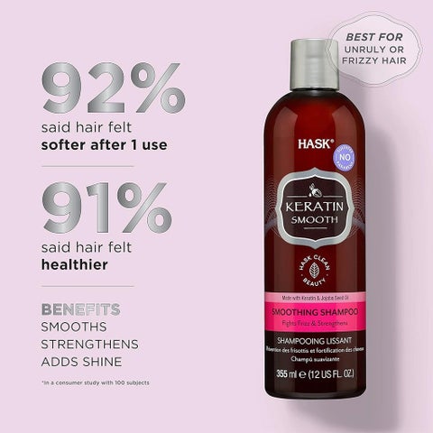 Hask Keratin Protein Smoothing Shampoo 355ml