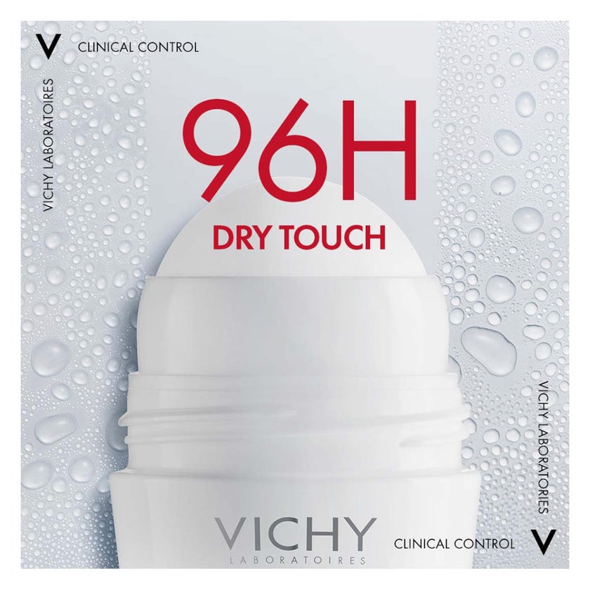 Vichy 96 Hour Clinical Control Dry Touch Anti-Odour Deodorant Roll-On For Women 50ml