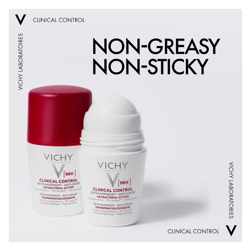 Vichy 96 Hour Clinical Control Dry Touch Anti-Odour Deodorant Roll-On For Women 50ml