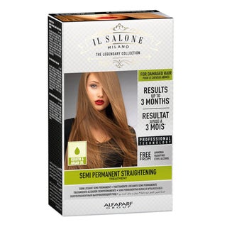Alfaparf IL Salone Milano Semi Permanent Hair Straightening Treatment Kit With Keratin & Argan Oil Kit For Damaged Hair