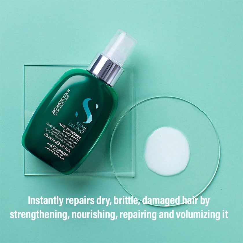 Alfaparf Milano Semi Di Lino Reparative Anti-Breakage Fluid, Professional Reconstruction Treatment For Damaged Hair 125ml