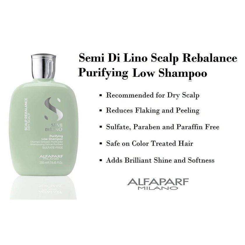Alfaparf Milano Semi Di Lino Scalp Rebalance Purifying Low Shampoo For Dry Scalp 250ml
