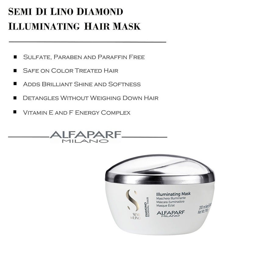Alfaparf Milano Semi Di Lino Diamond Illuminating Hair Mask For Normal Hair 200ml