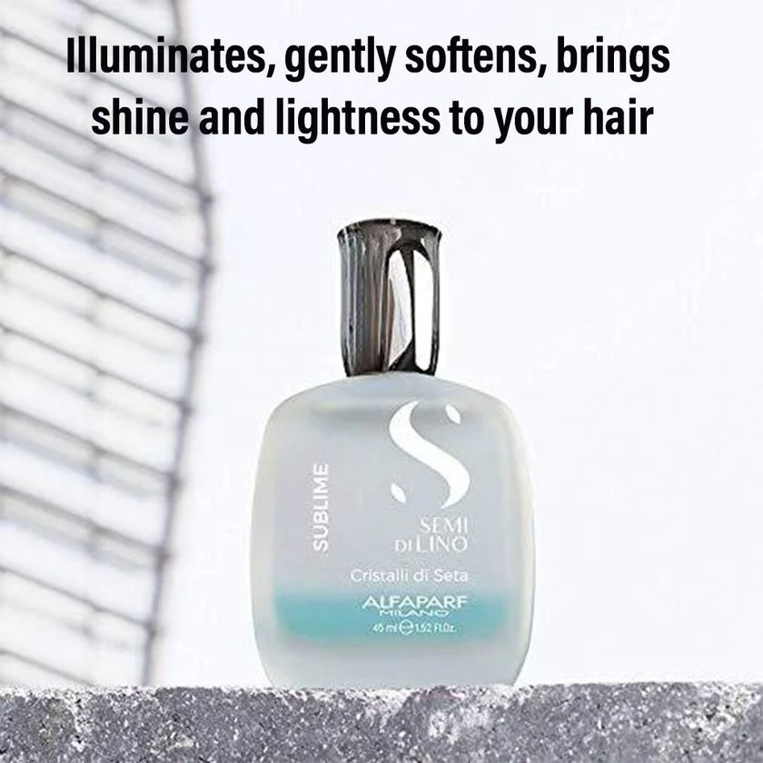 Alfaparf Milano Semi Di Lino Sublime Cristalli Di Seta Bi-Phase Smoothing Hair Serum For Fine Hair 45ml