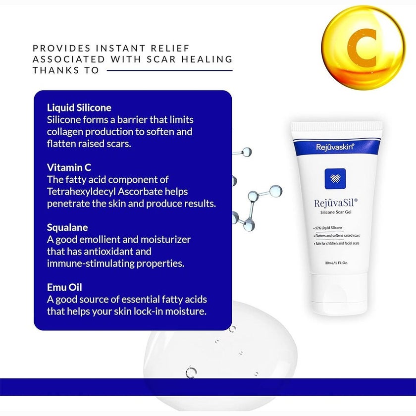 Rejuvasil Silicone Scar Gel 15ml
