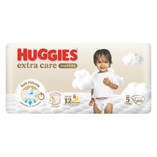 Huggies Extra Care Baby Diapers, Size 5, 12-22Kg, Jumbo Pack of 60's