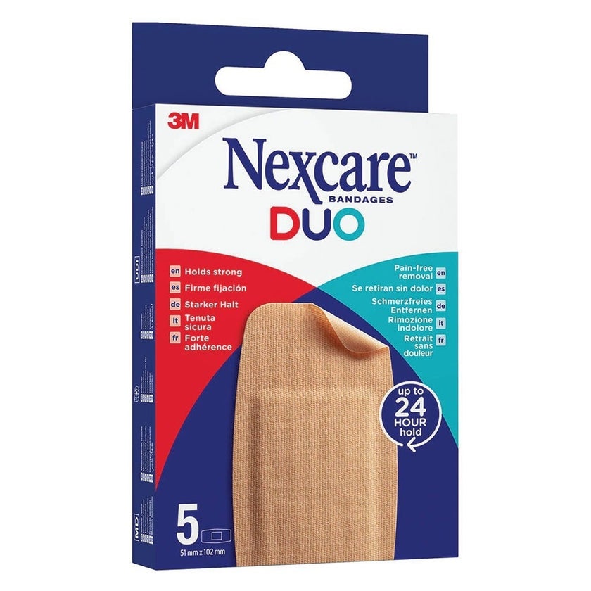 3M Nexcare Duo Maxi Bandages, Pack of 5's