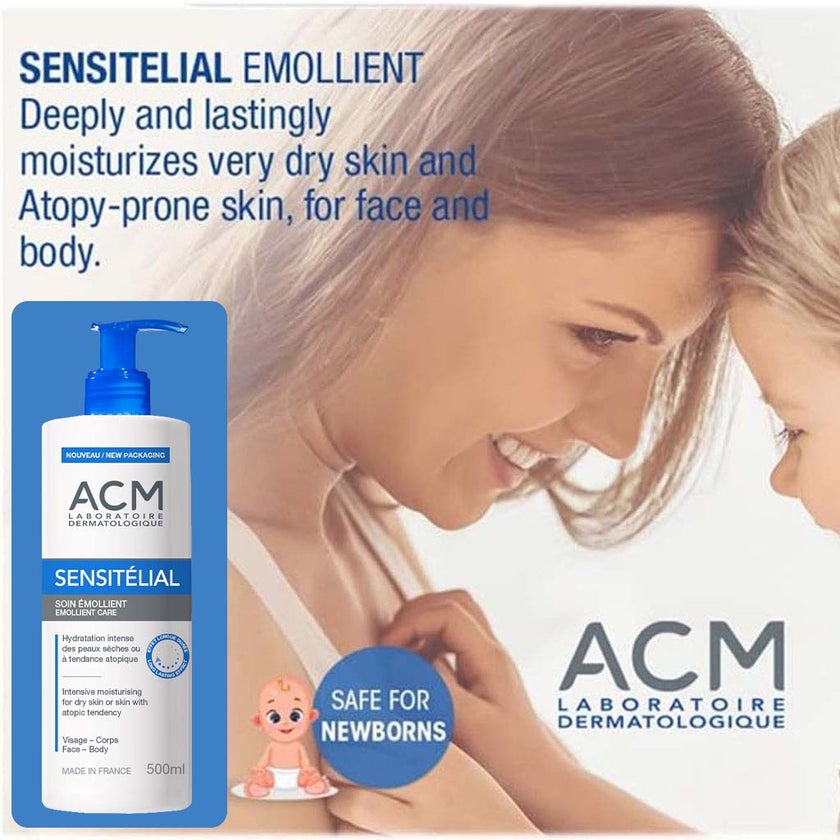 ACM Sensitelial Emollient Care Moisturiser For Dry & Atopy-Prone Skin 500ml