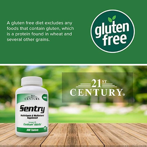 21st Century Sentry Adult Multivitamin & Multimineral Supplement Tablets, Pack of 300's