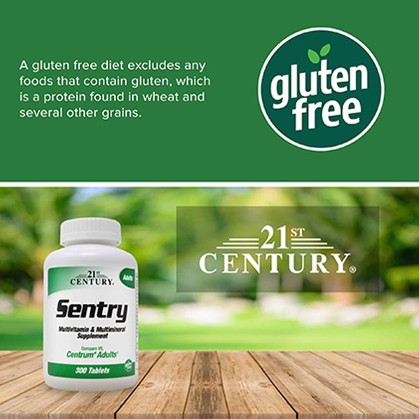 21st Century Sentry Adult Multivitamin & Multimineral Supplement Tablets, Pack of 300's
