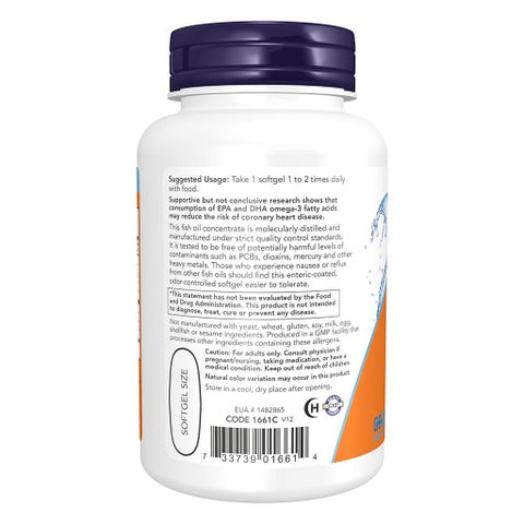 Now Ultra Omega 3 1000mg Fish Oil Softgels, Pack of 90's