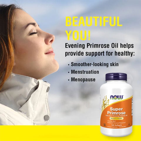 Now Super Primrose 1300mg Softgel For Women's Health, Pack of 120's
