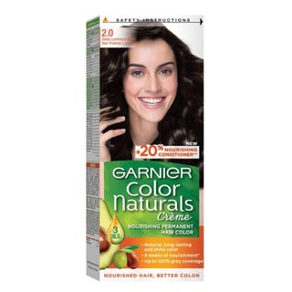 Garnier Color Naturals Cream Hair Color 2.0 Luminous Black Kit