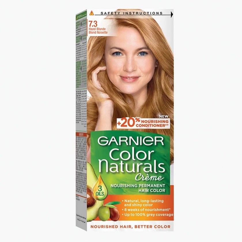 Garnier Color Naturals Cream Hair Color 7.3 Hazel Blonde Kit