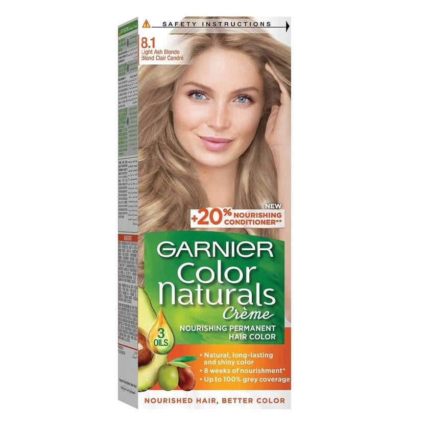 Garnier Color Naturals Cream Hair Color 8.1 Light Ash Blonde
