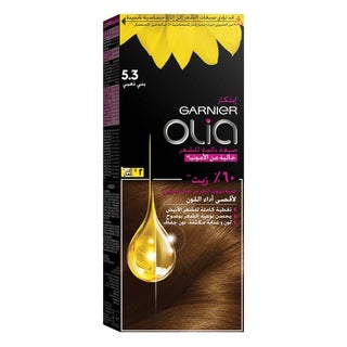 Garnier Olia Permanent Hair Color 5.3 Golden Brown Kit